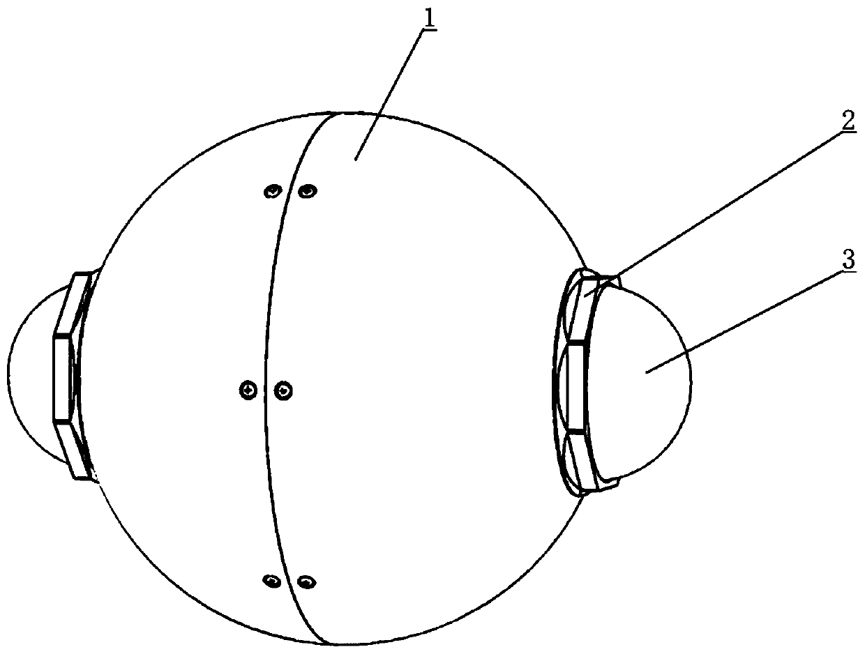 Amphibious reconnaissance spherical robot eccentrically driven by heavy pendulums