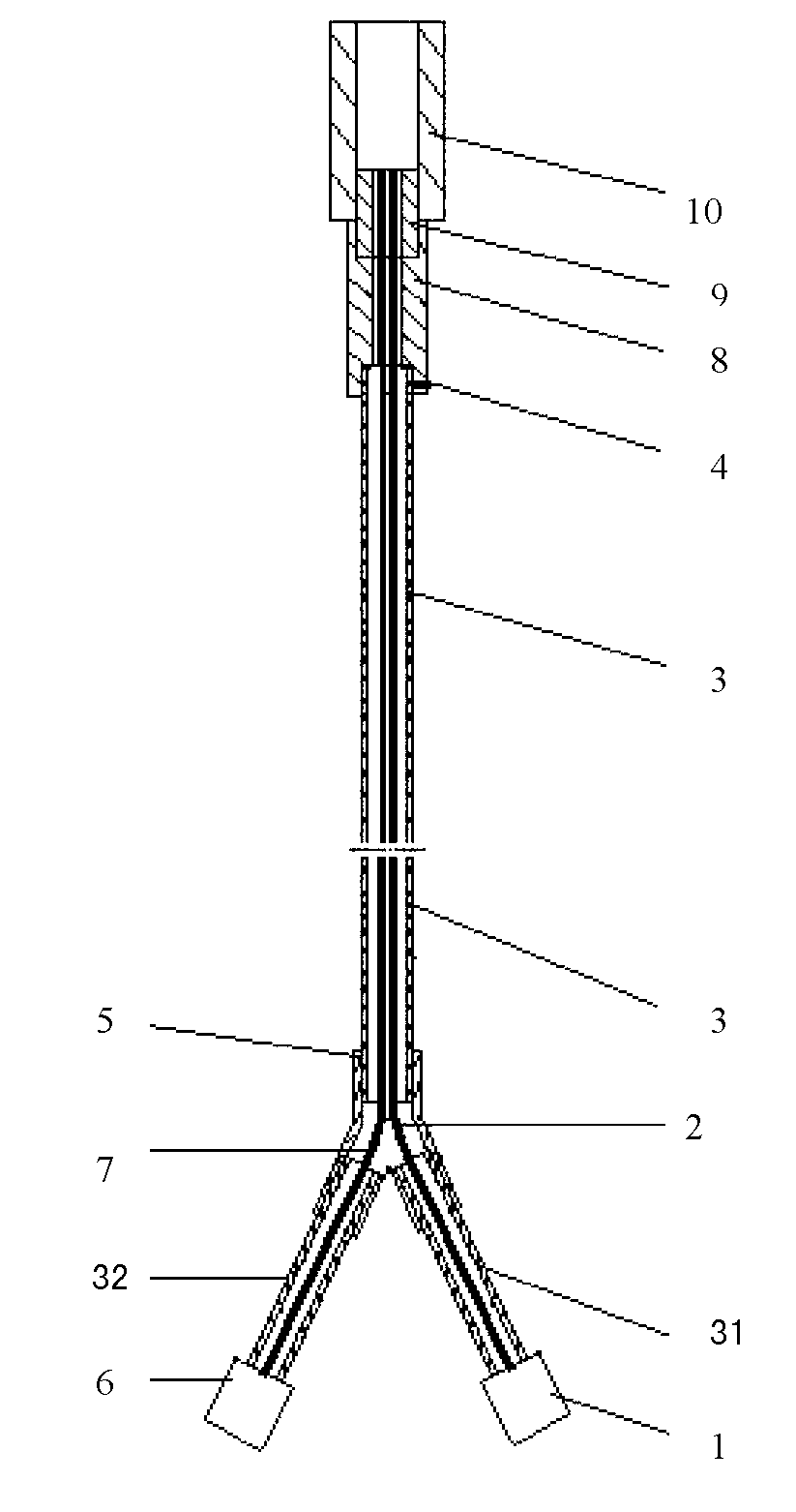 Compound-glass optical fiber bundle device