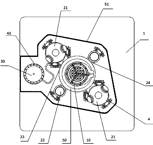 Compactly arranged small-sized reactor primary loop overall structure