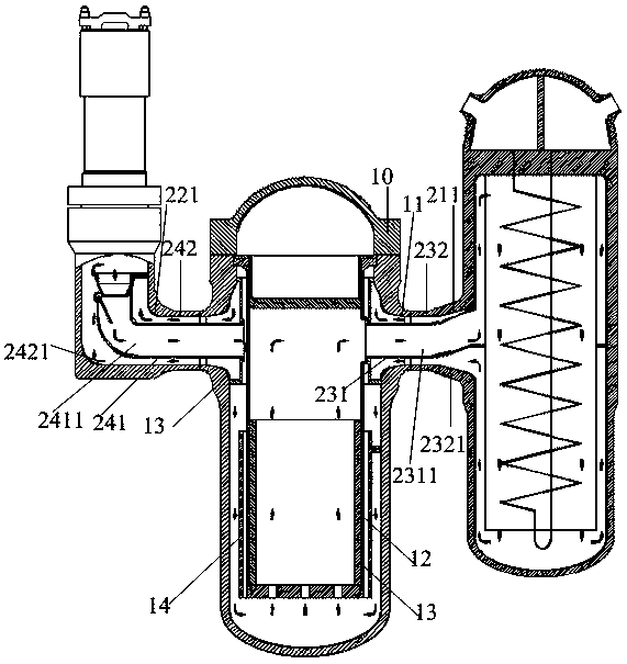 Compactly arranged small-sized reactor primary loop overall structure