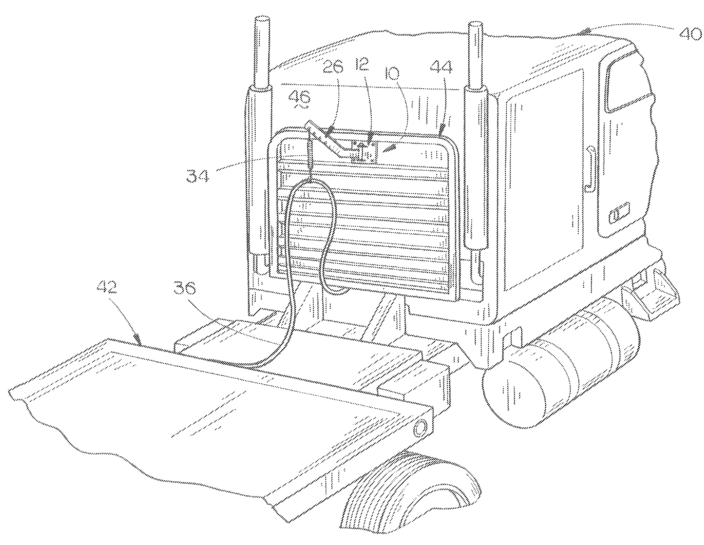 Tractor-trailer hose support