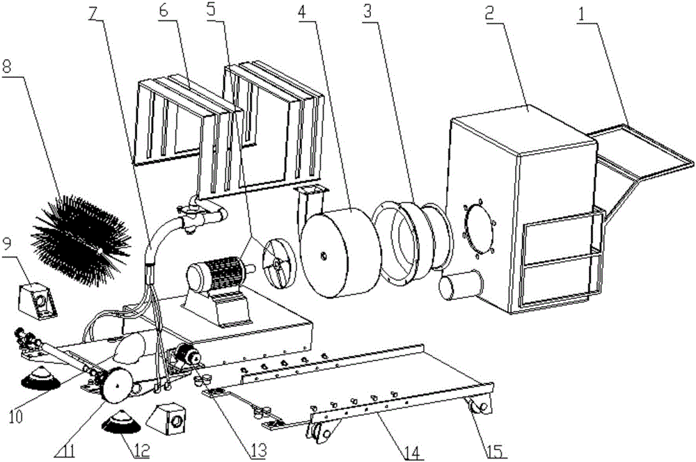 Automatic cleaning machine for fallen leaves based on humid environment and working mode thereof