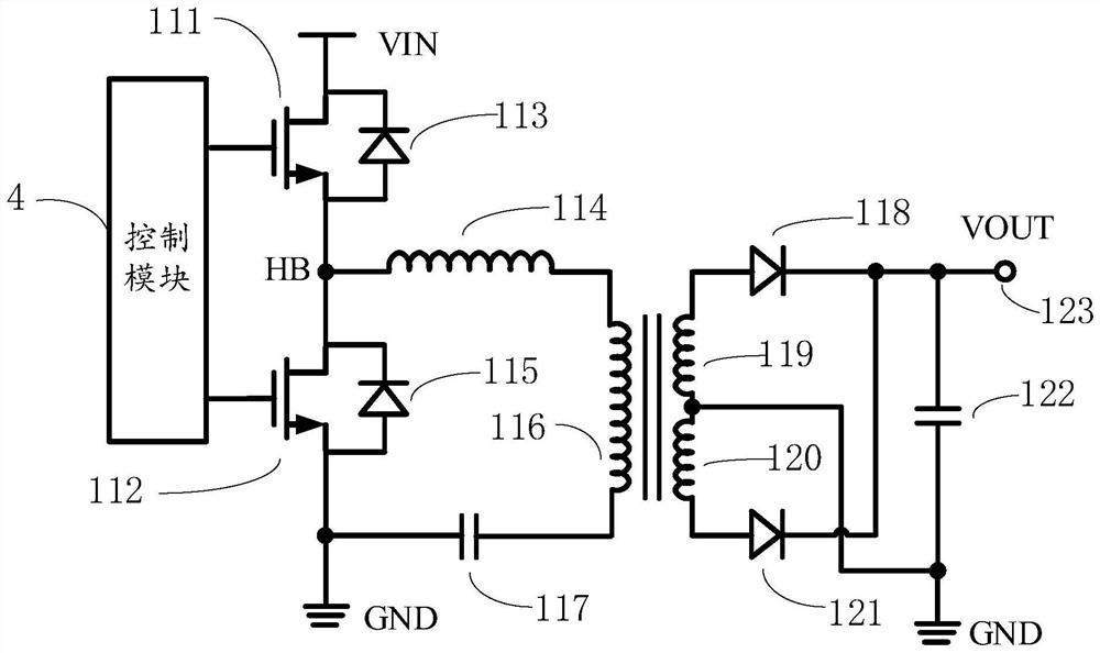 Starting circuit of LLC resonant converter, chip and method