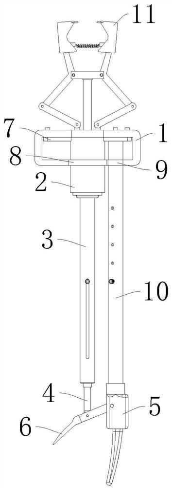 Adjustable clamping and locking telecommunications cable hook suspension device