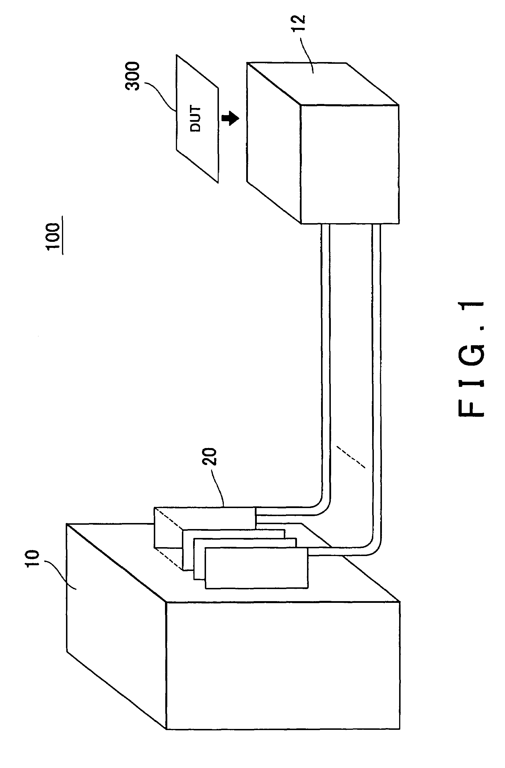 Electronic device test apparatus with optical cables