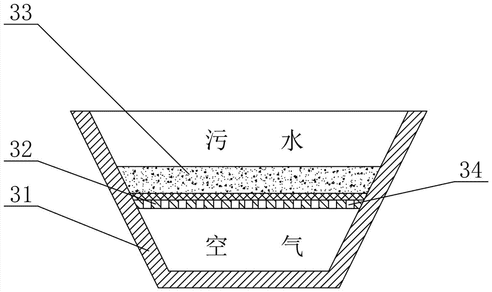 Ecological floating island sewage treatment aerobic pond