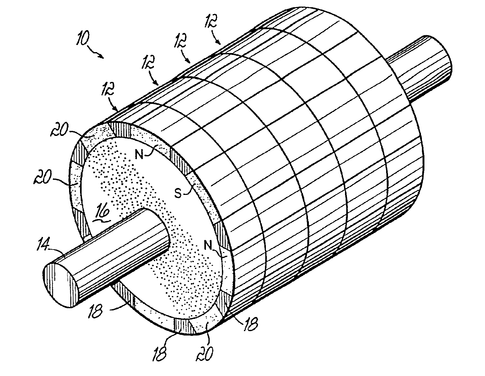 Method of making a composite electric machine component of a desired magnetic pattern