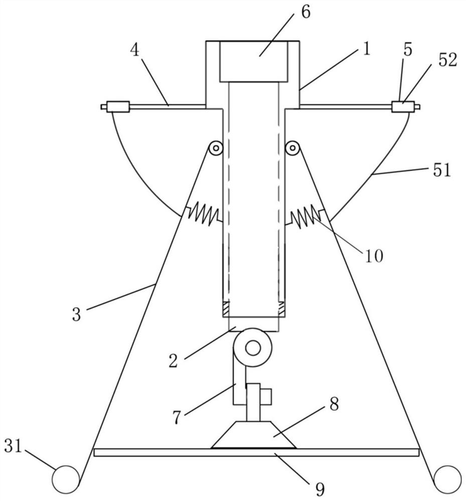 Guide device and method for metal polar plate of fuel cell