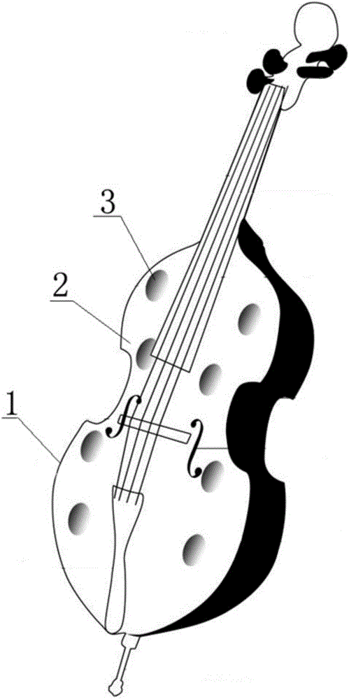 Moxie cello with tone quality compensation array and manufacturing method thereof