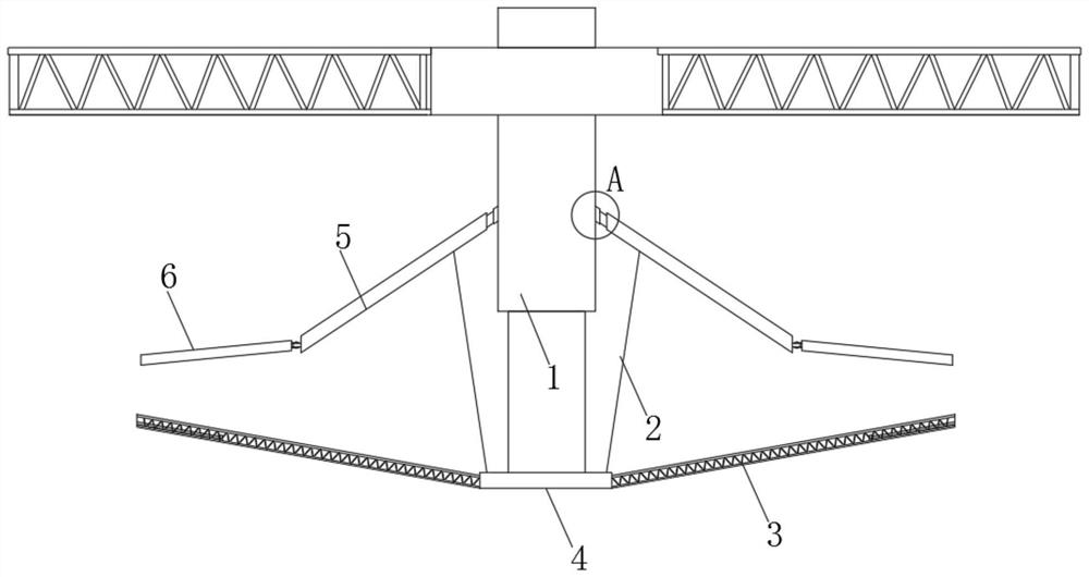 A segmented rake mechanism and its working method for a surrounding hydraulic driver concentration machine