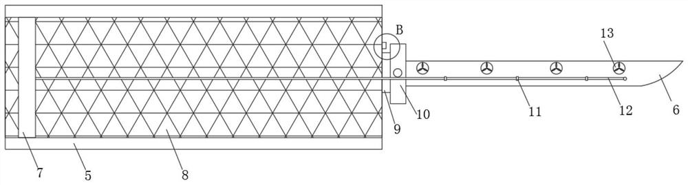 A segmented rake mechanism and its working method for a surrounding hydraulic driver concentration machine