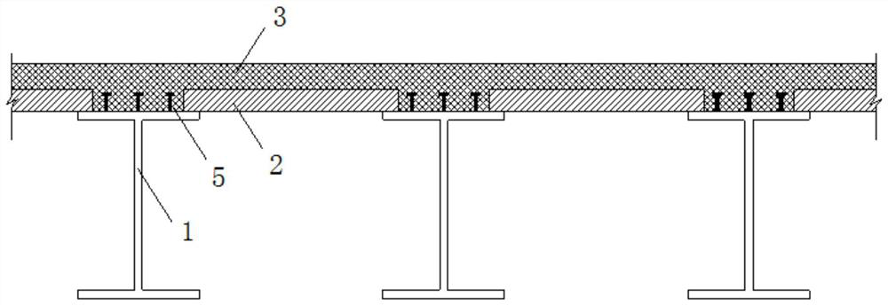 Composite beam made of steel, common concrete and ultra-high performance concrete and construction method