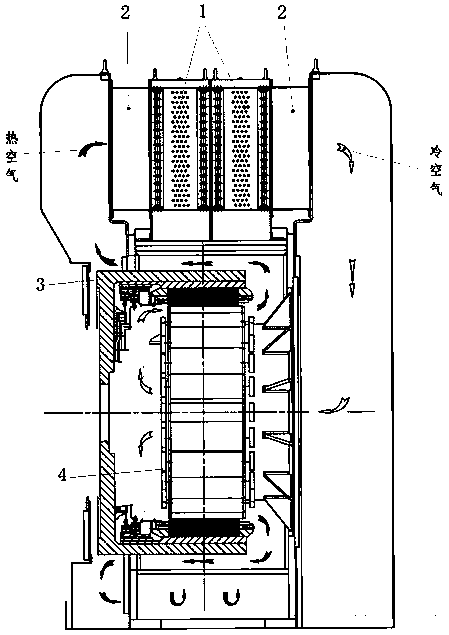 Exciter cooler inner and outer leakage liquid monitoring system and method