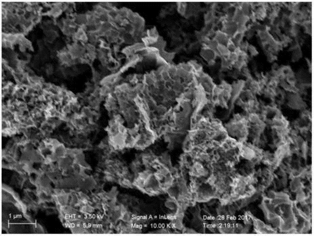 Method for preparing nitrogen-doped porous carbon material used as sodium ion battery cathode