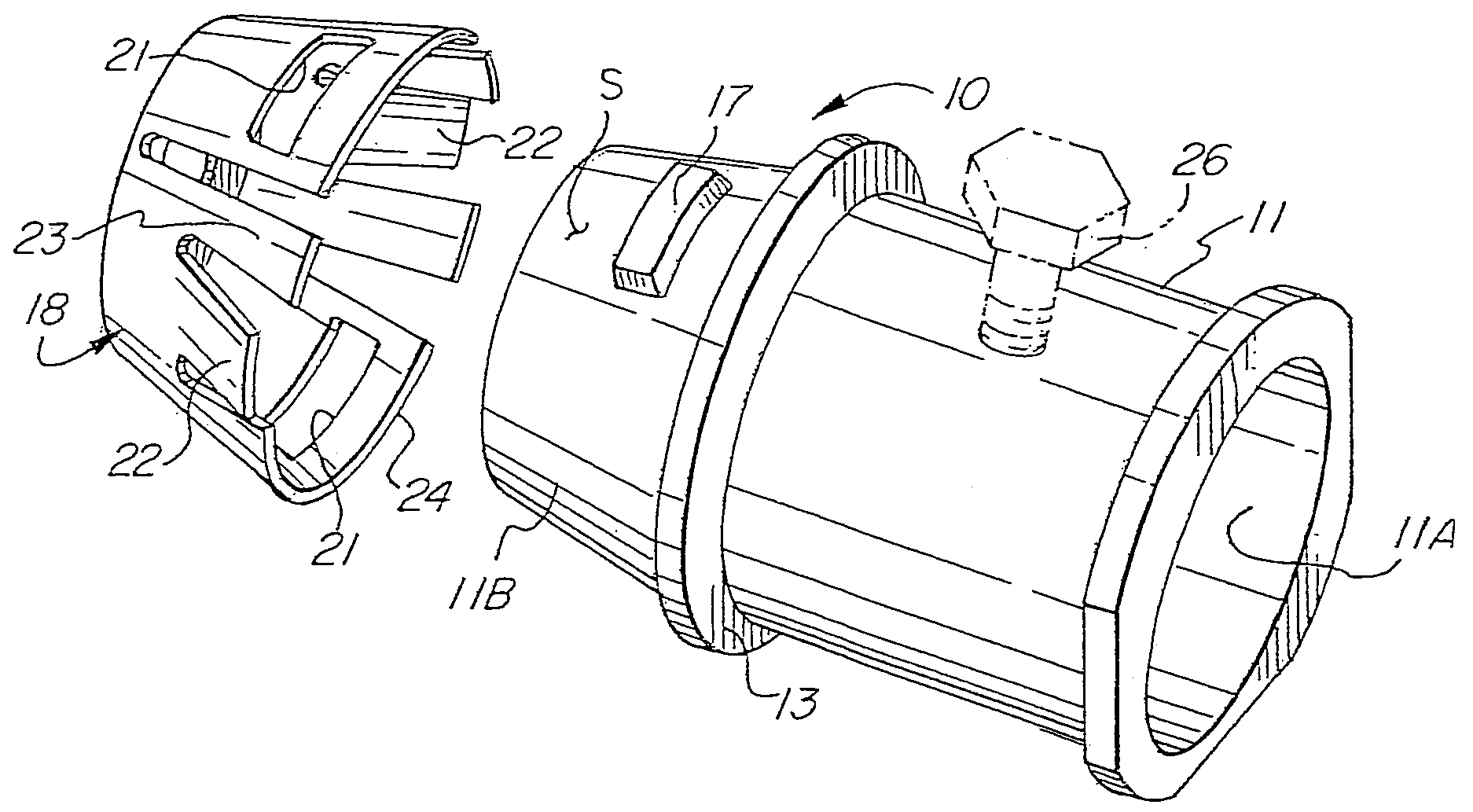 Snap fit electrical connector assembly with operating tool for facilitating the connection of a connector assembly to an electrical box