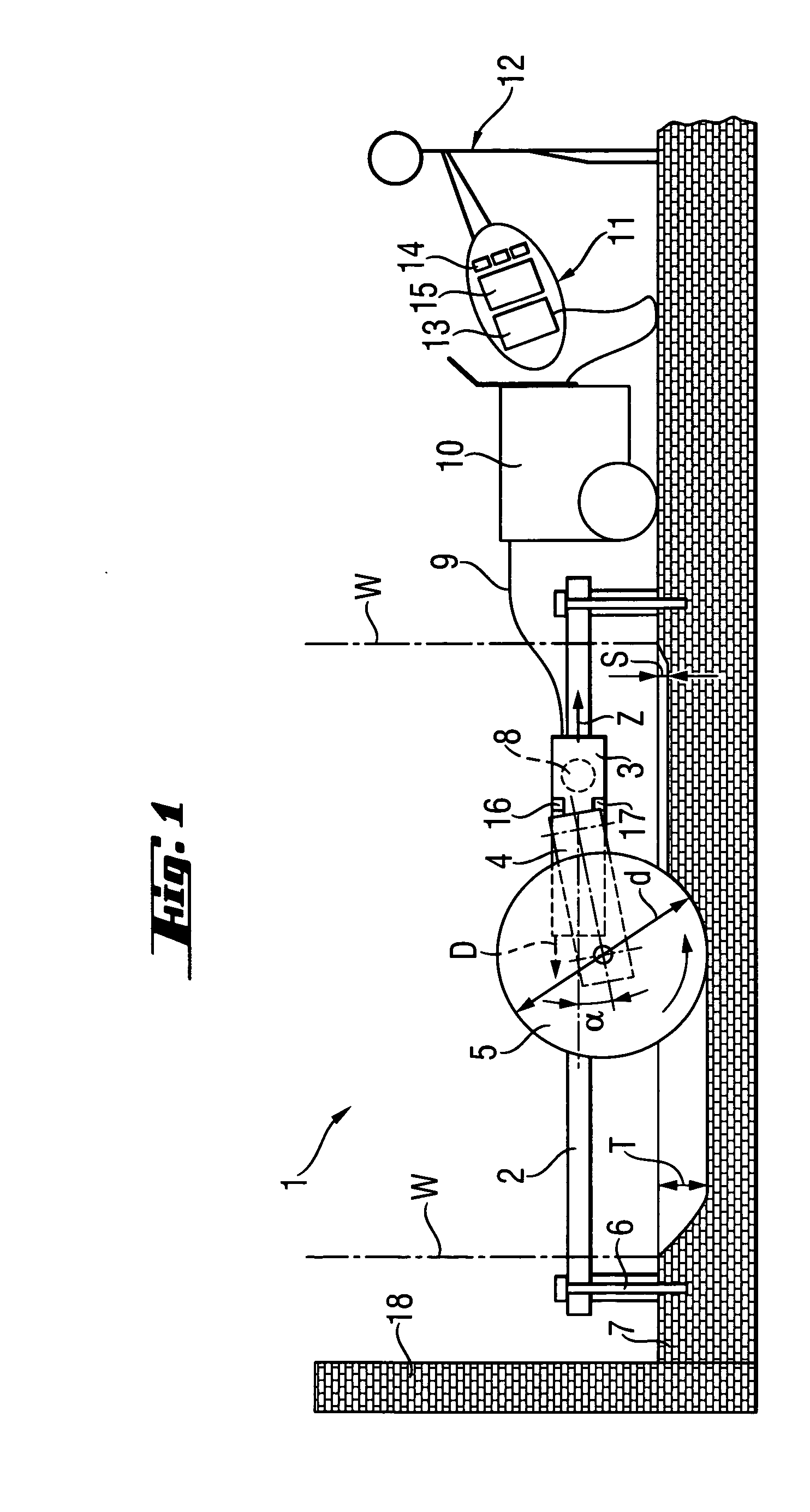 Controlled wall saw and method for controlling the wall saw