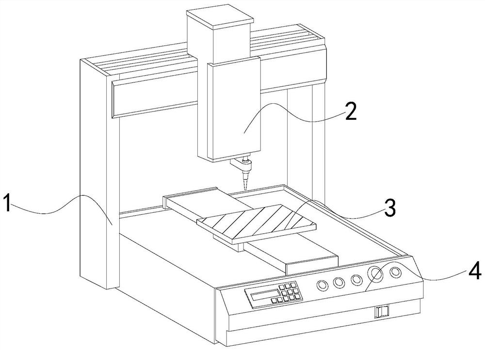 Adhesive dispensing machine for semiconductor apparatus