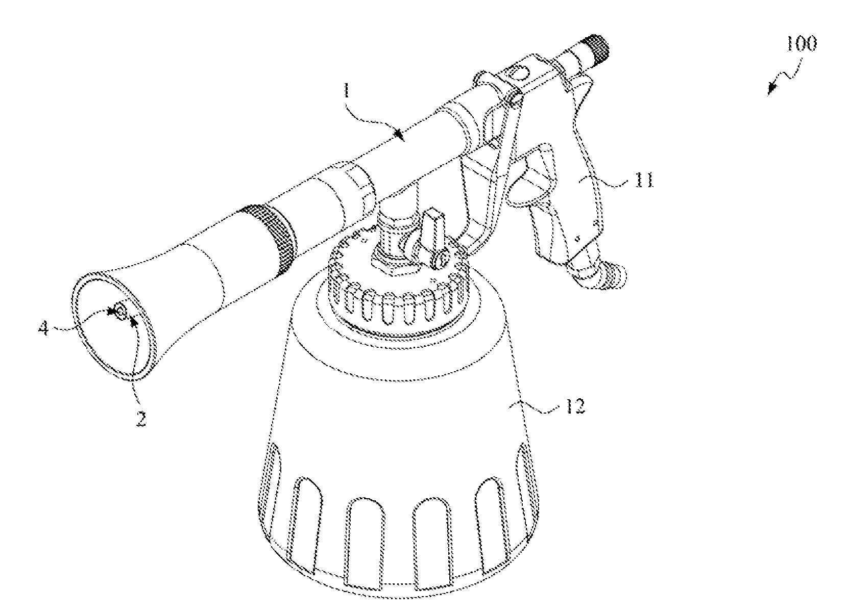 Rotary spraying device