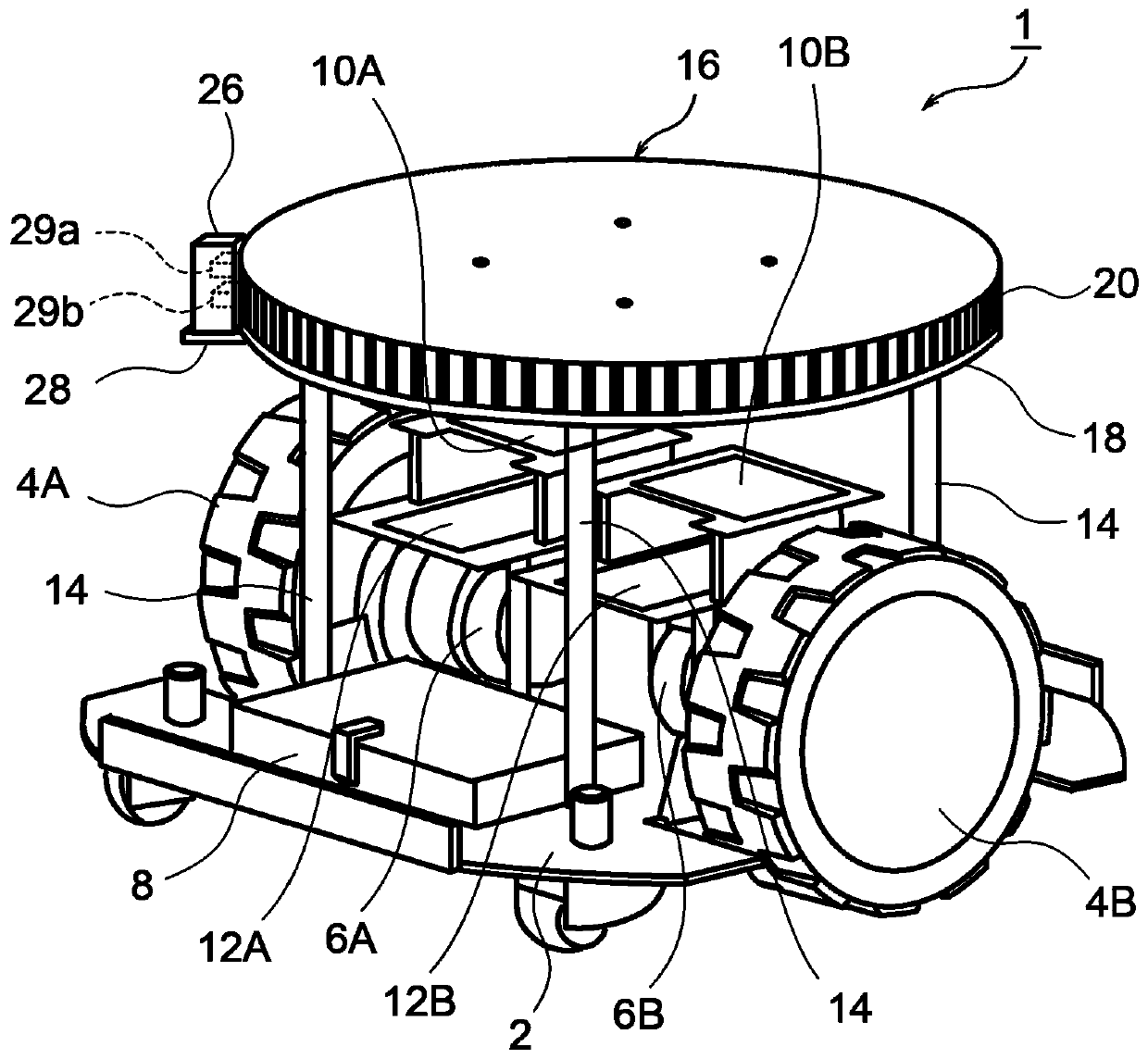 Control device for mobile robot and mobile robot system