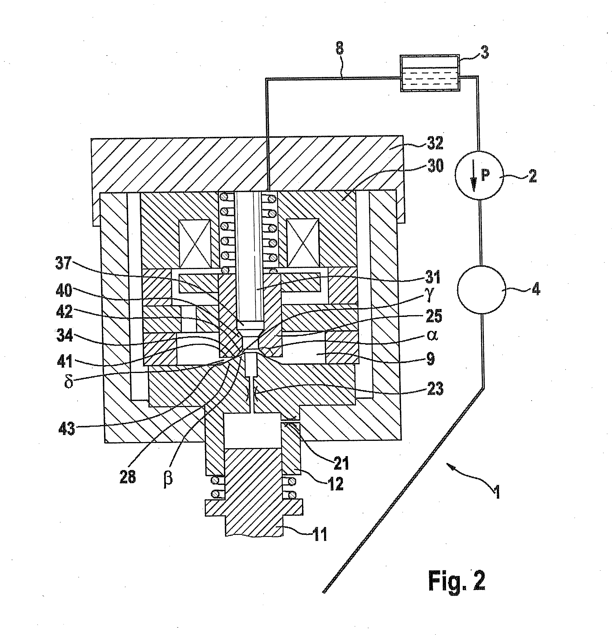 Fuel injector the control valve element of which has a support region