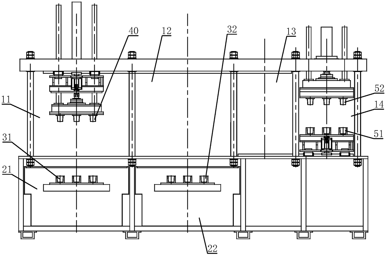Multi-segment slurry downward suction automatic molding machine for molded products and manufacturing method