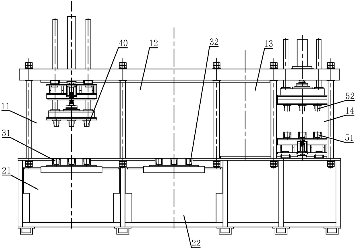 Multi-segment slurry downward suction automatic molding machine for molded products and manufacturing method