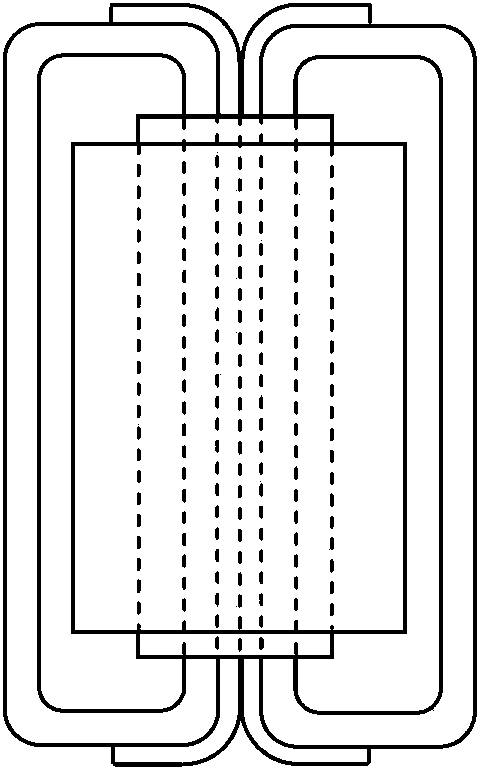 Shell-type transformer with improved heat dissipation performance