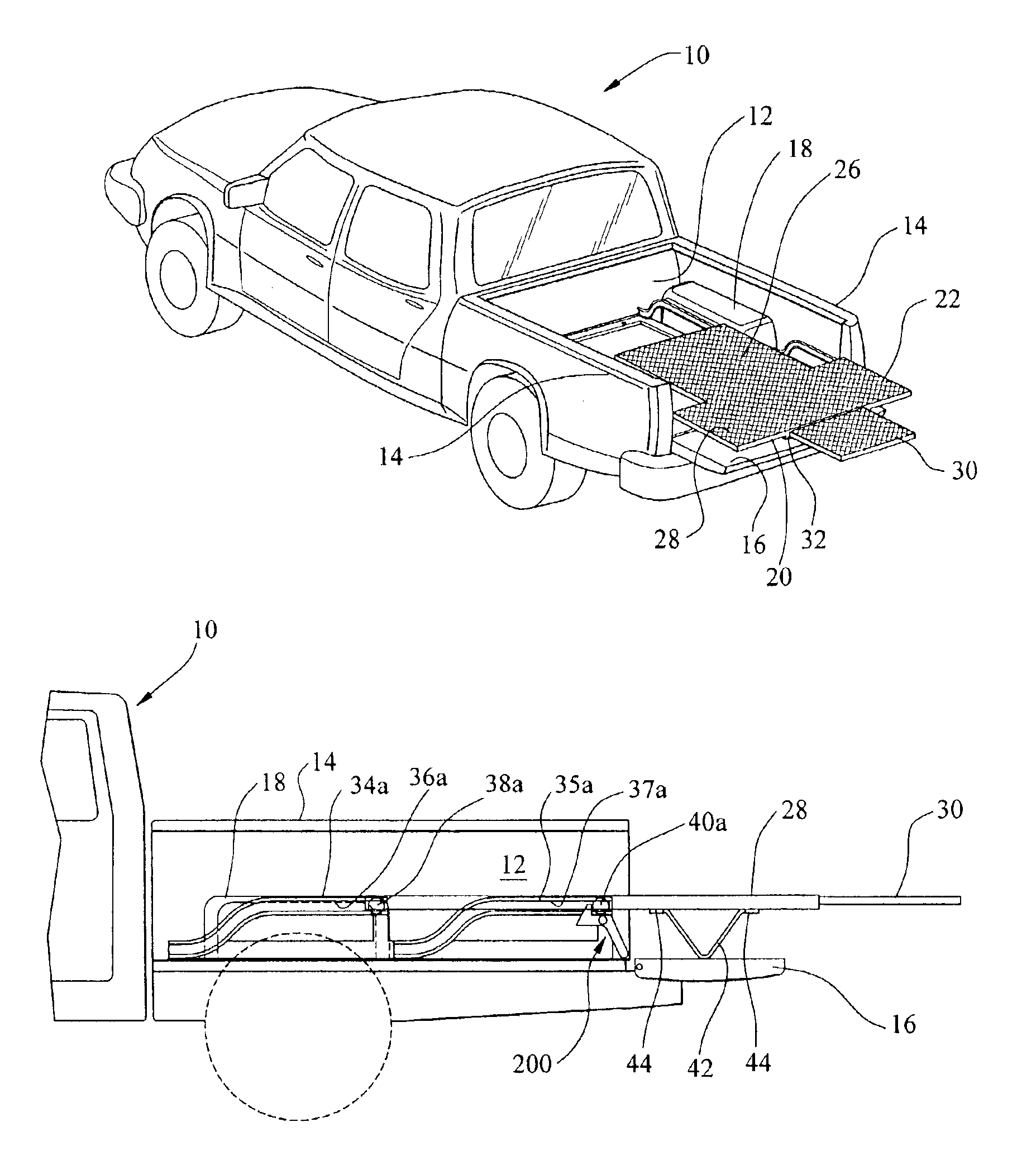 Cargo extension apparatus for motor vehicle
