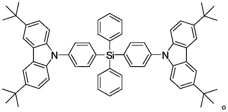 Tetraphenyl silicon-based blue light phosphorescent material and preparation method thereof and organic electroluminescent device