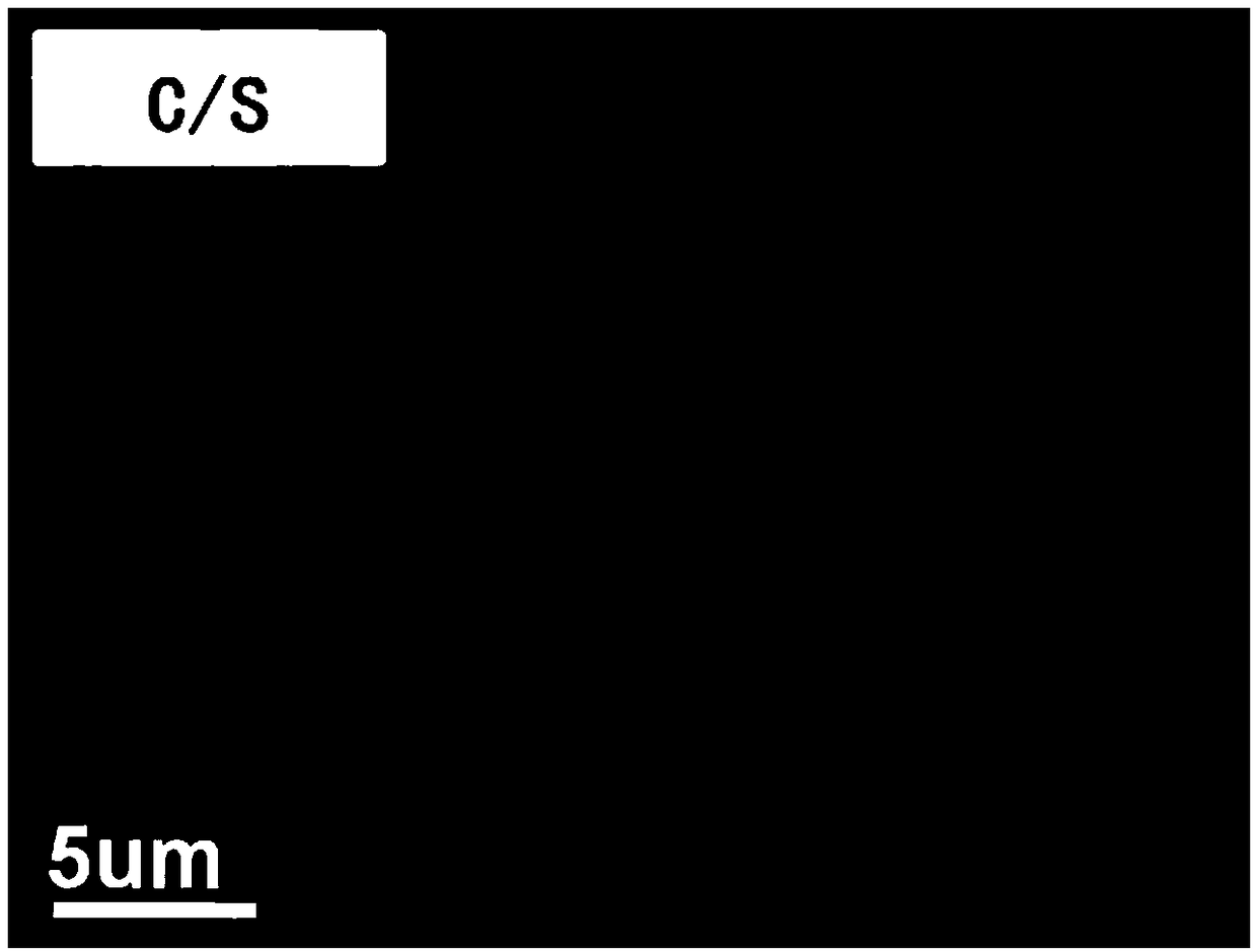 Conductive polymer/ionic polymer/graphene multifunctional film layer coated carbon/sulfur composite positive electrode material and preparation method thereof