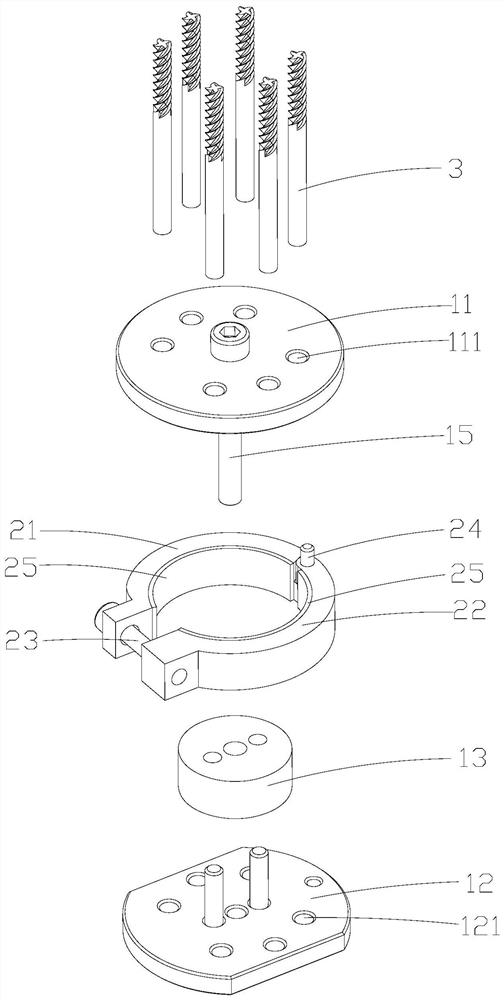 Clamp for fixing drill bits