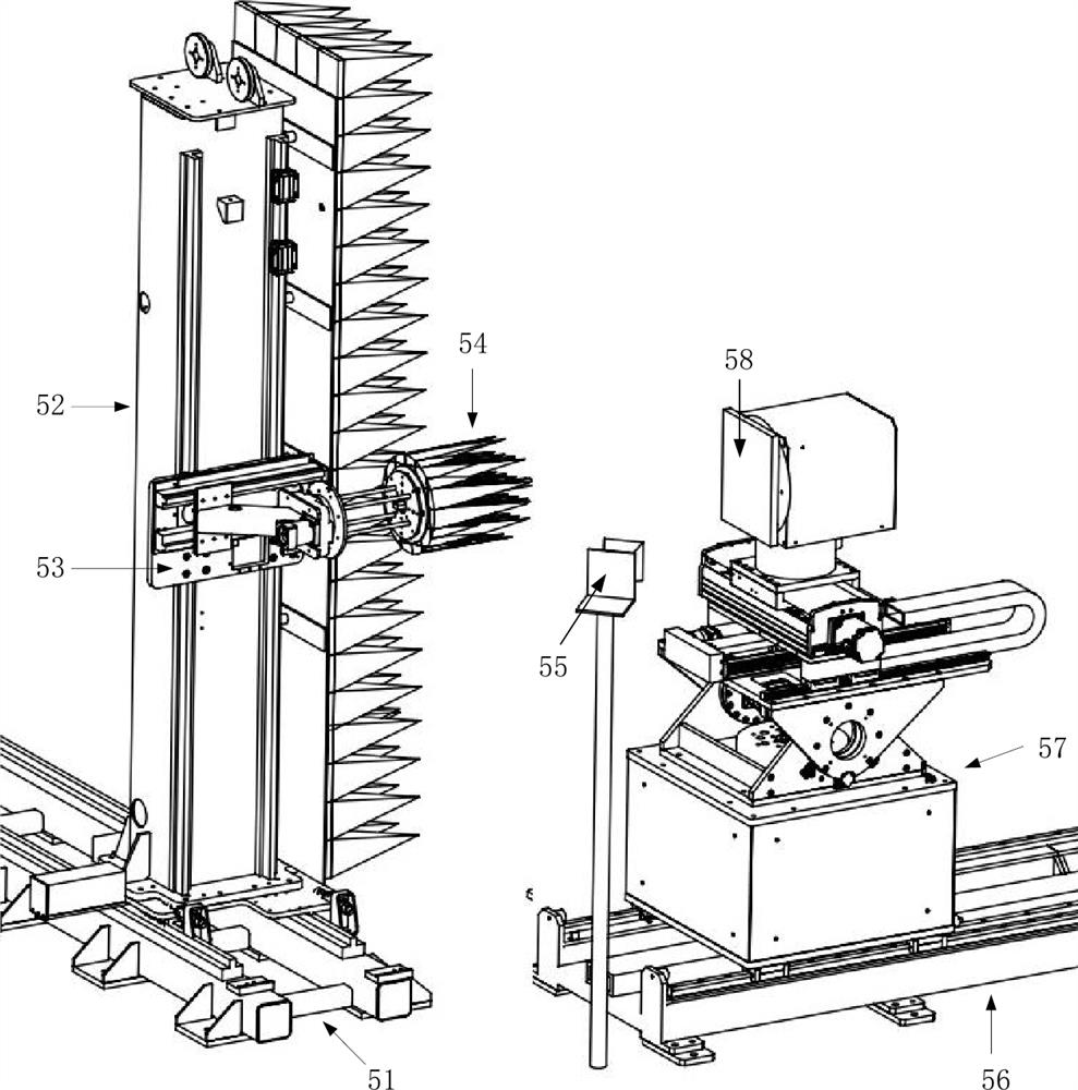 Calibration test method and device for reflective phased array antenna