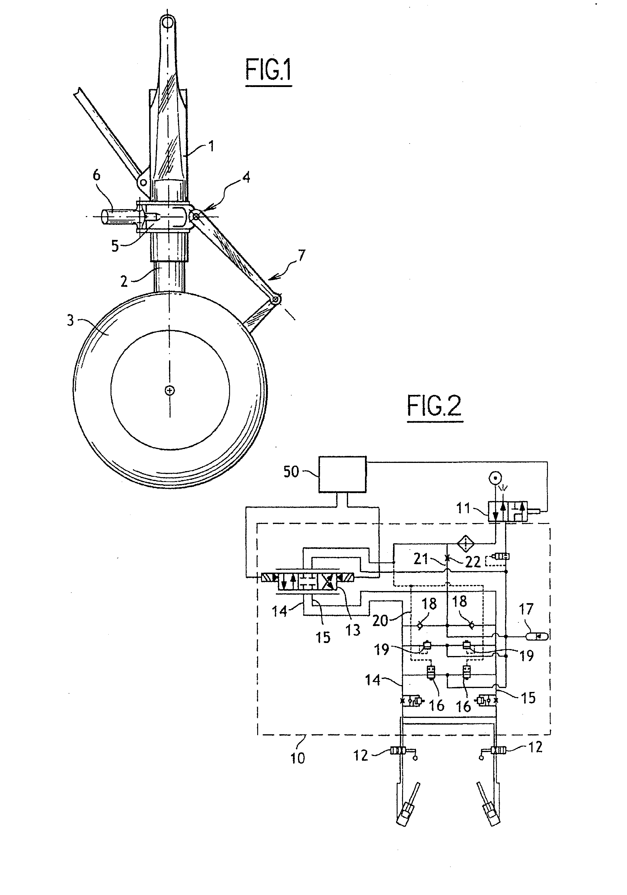 Method for managing the wheel steering control of an aircraft