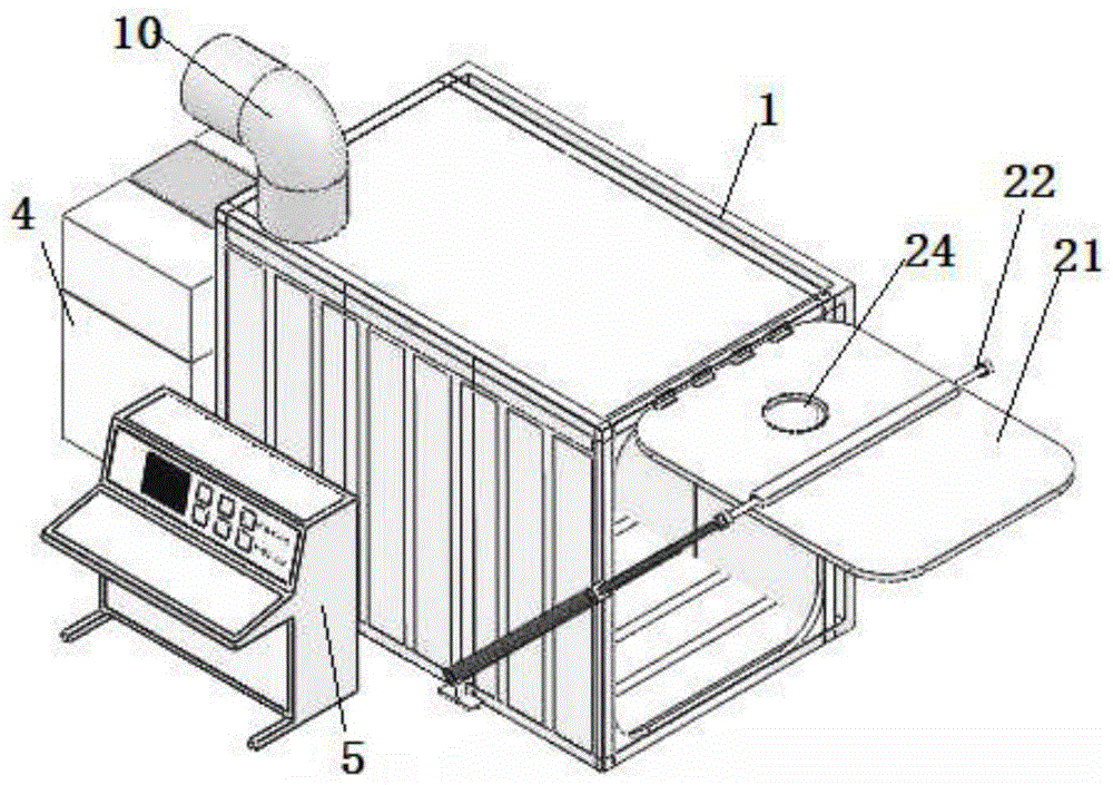 Small-size closed chamber for measuring evaporative emission of fuel of motorcycle