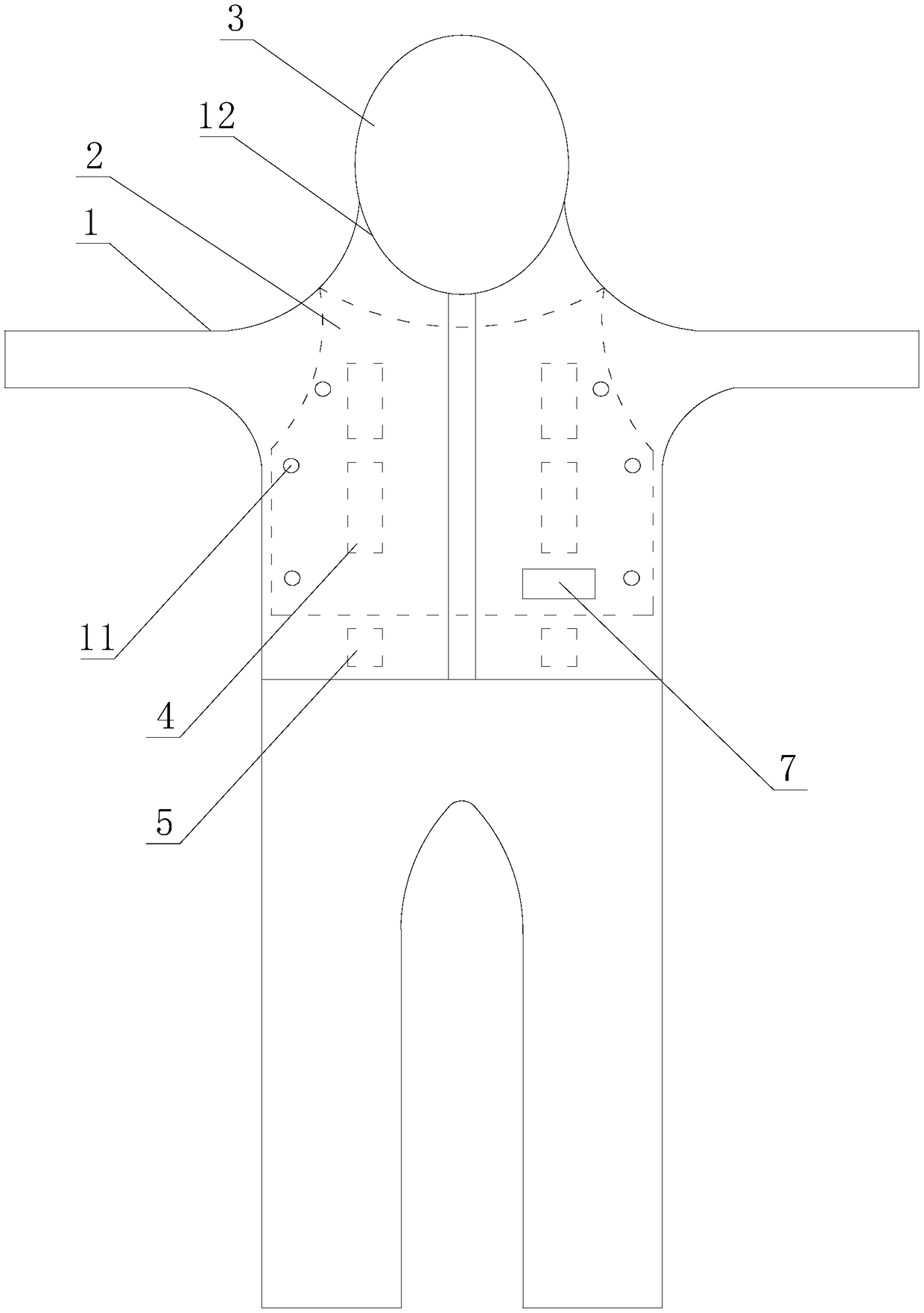 Cooling shielding clothing