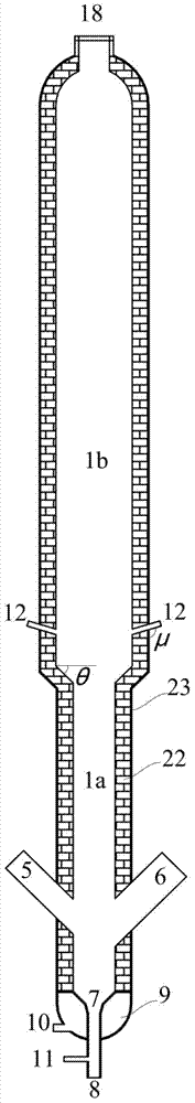 Dry-process deslagging fluidized bed gasification reaction device