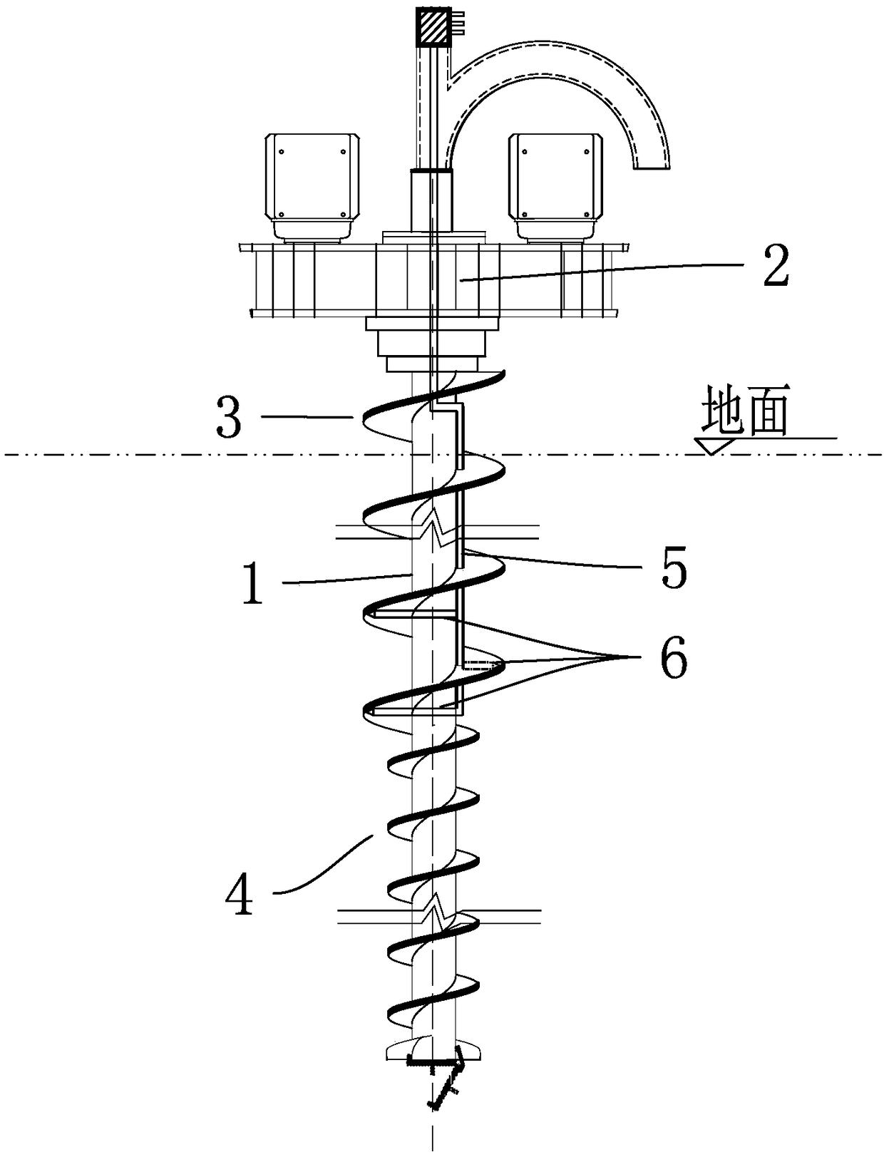 Jetting, expansion and extrusion combined pile, construction method thereof and spiral jetting, expansion and extrusion drilling rig used in method
