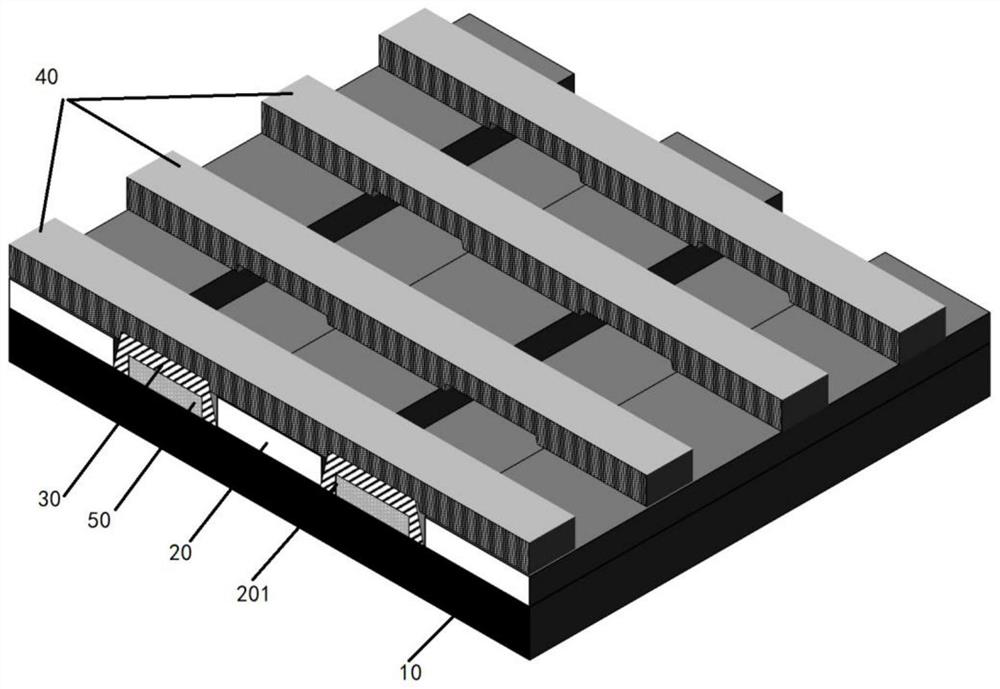 Trapezoidal gallium nitride micron wire array photoelectric detector and preparation method thereof