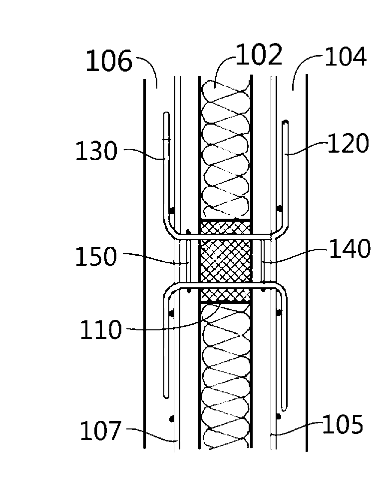 Rigid-connection connector of sandwich shear wall structure