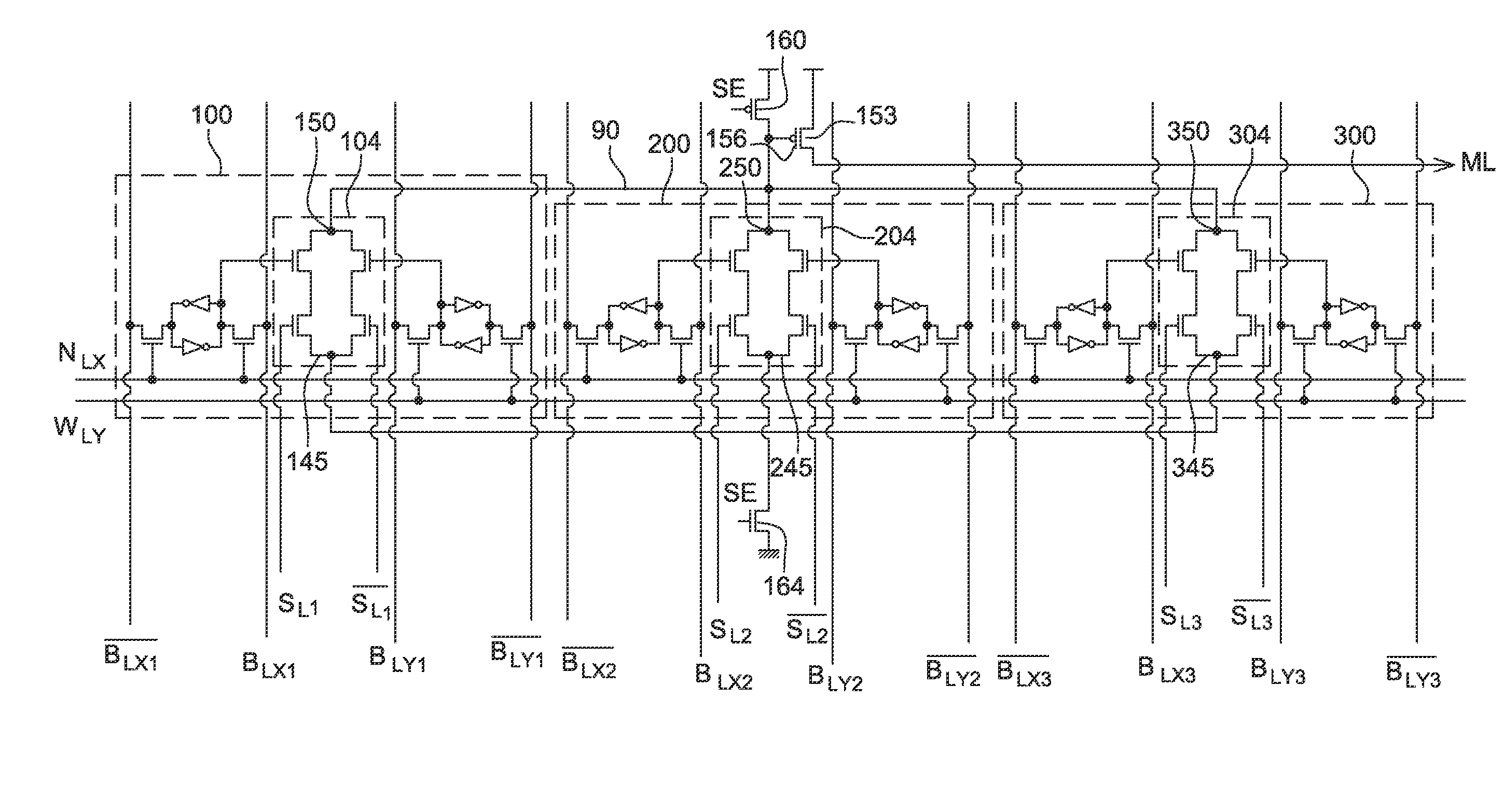 Tcam memory cell and component incorporating a matrix of such cells