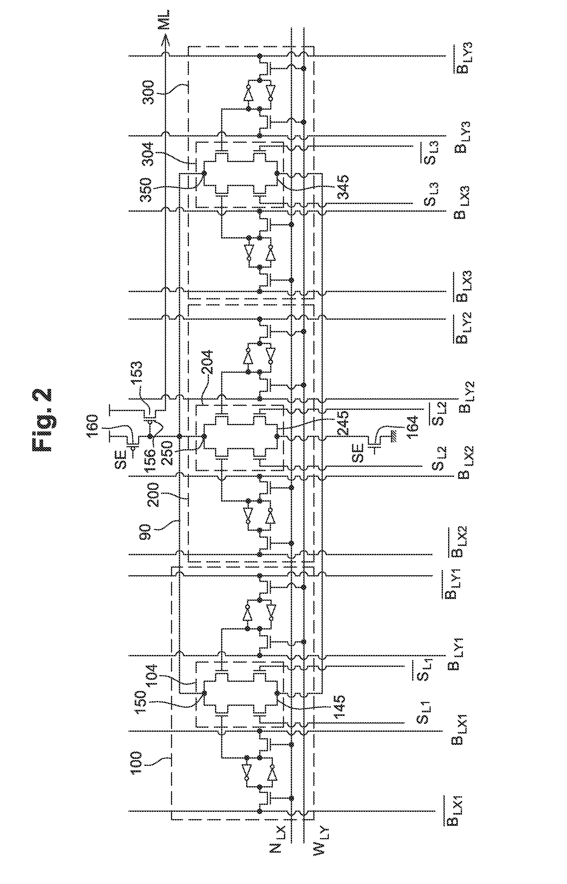 Tcam memory cell and component incorporating a matrix of such cells