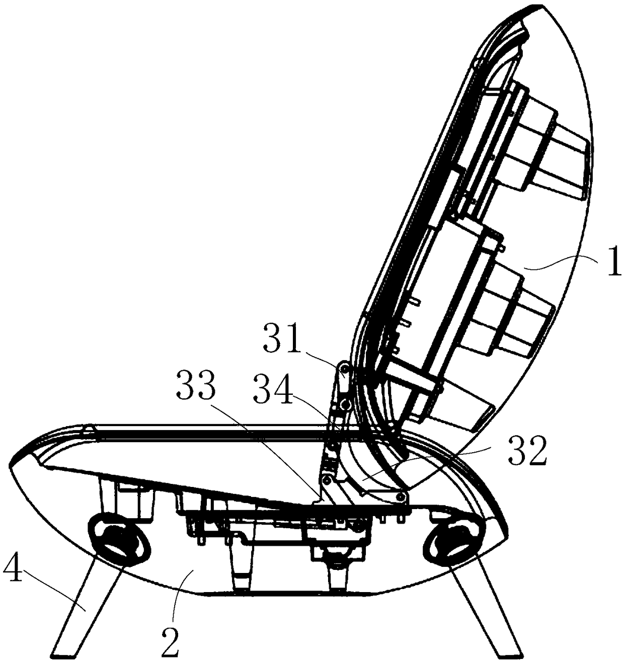 Foldable massage chair