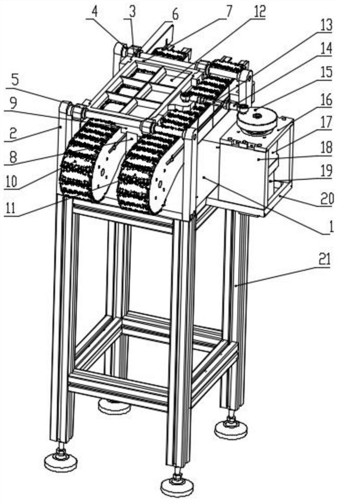 Efficient and stable distributing and conveying mechanism for medicine plates