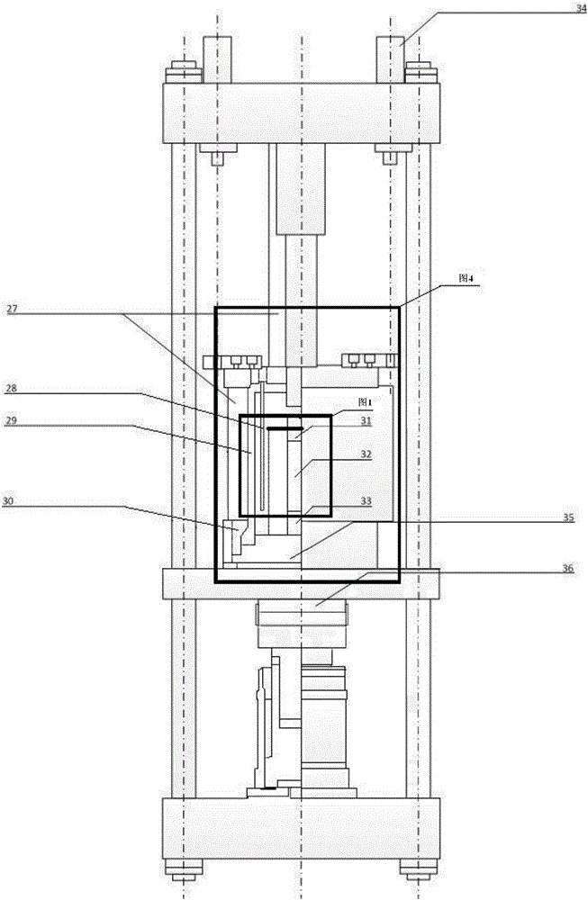 Multifunctional integrated cap pressing type pressure chamber in rock coupling penetration test and test method
