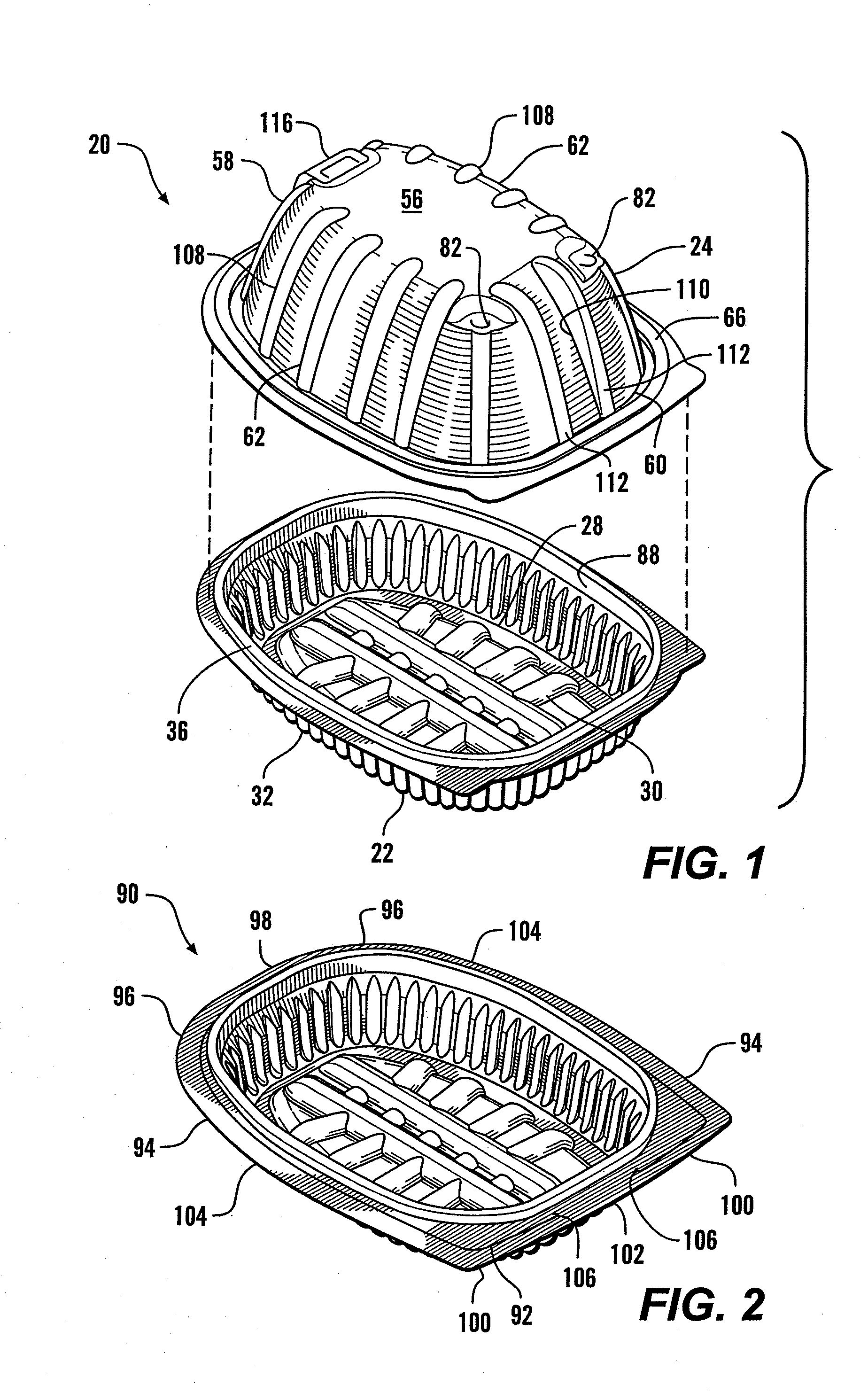 Plastic container with pivoting bottom wall portions