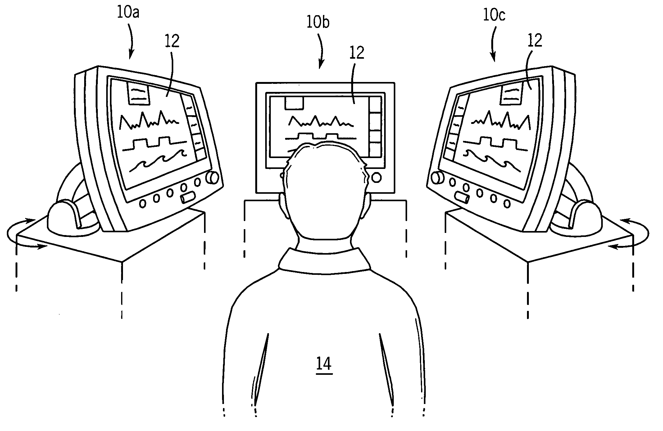 System and method for automatically adjusting medical displays