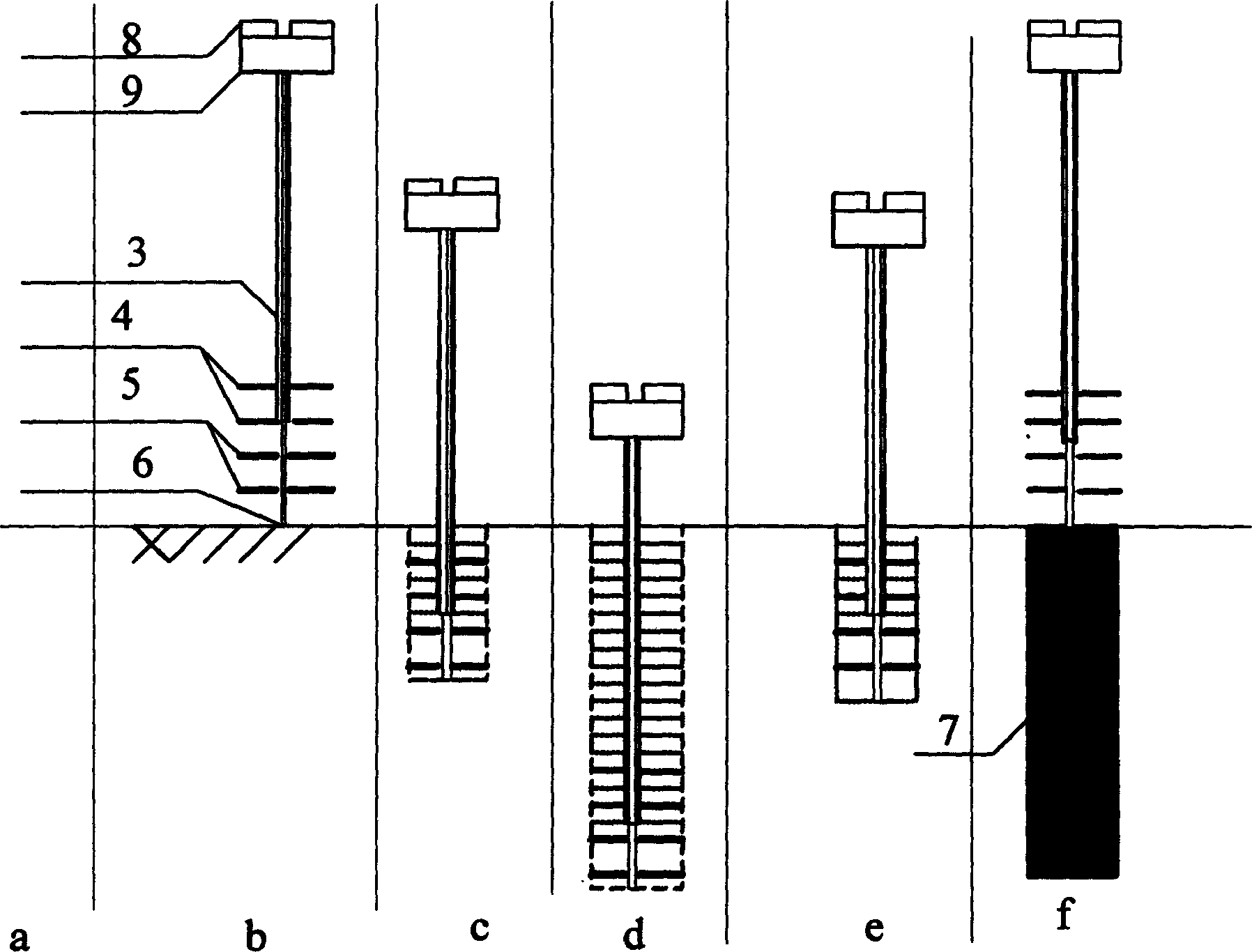 Pile forming operation method for bi-directional stirring piles