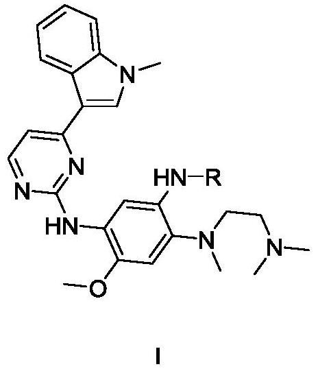 Application of methoxy-substituted phenylamide aminopyrimidine derivative