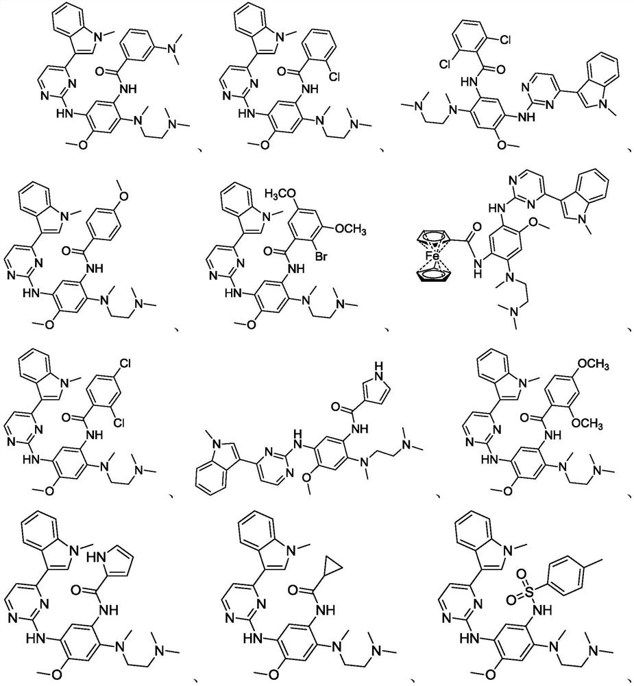 Application of methoxy-substituted phenylamide aminopyrimidine derivative