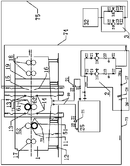 High-pressure spraying and cleaning device for cold-rolled strip steel